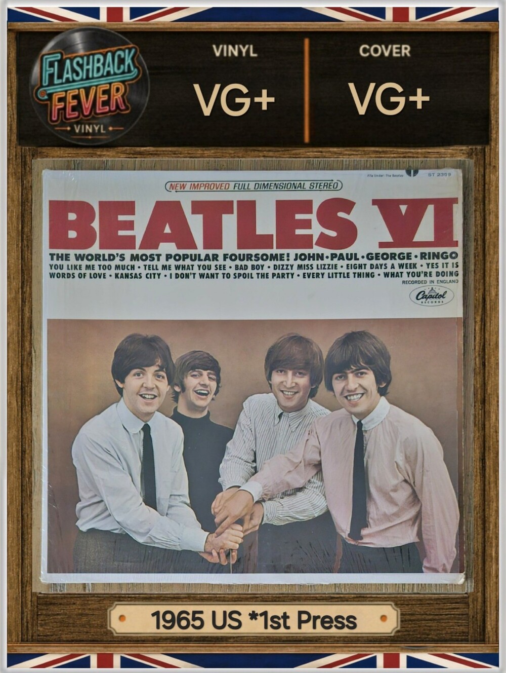 THE BEATLES•Beatles VI•June 14, 1965 US (#ST 2358) Scranton, *1st Stereo Press - Picture 3 of 10